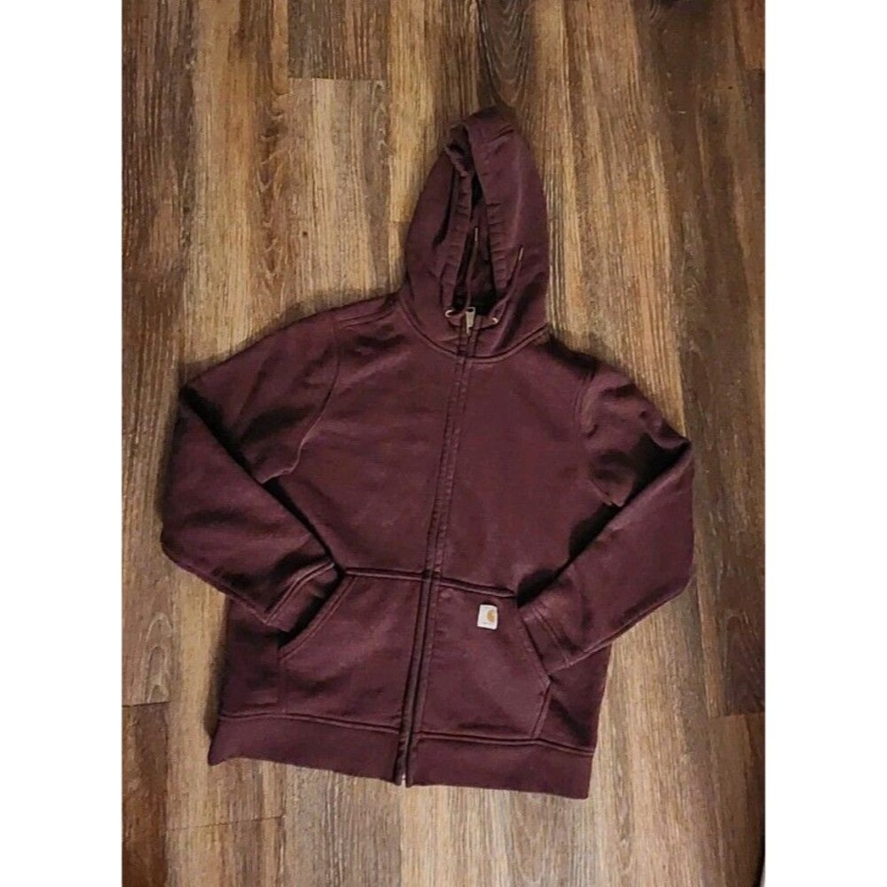 Carrhart Hoodie M(8-10) Longsleeve Full Zip  Workwear Outdoor Sweater
